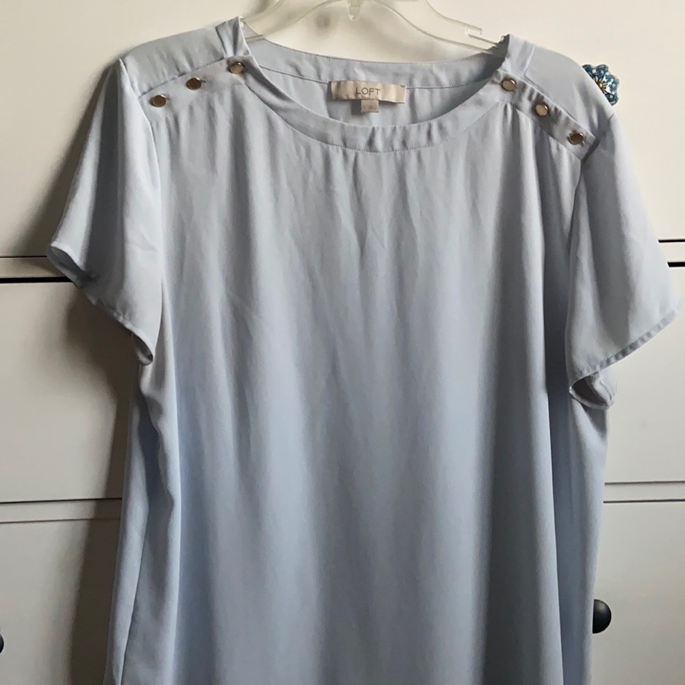 LOFT Button Top | Sky Blue | L